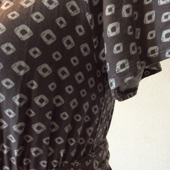 Merona Gray with Cream Light and Airy Midi Dress - Picture 7 of 8